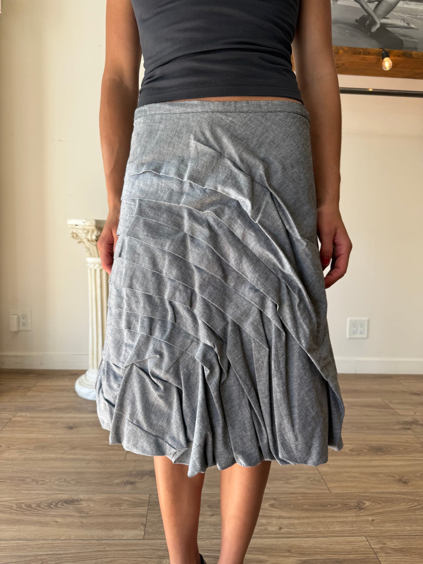 2000s pleated bubble skirt