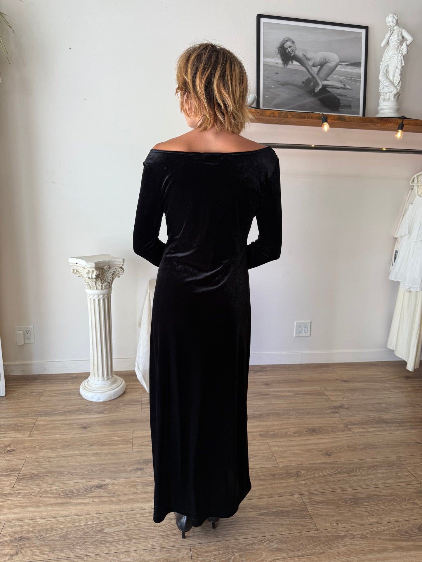 Eddie Bauer 90s velvet maxi dress