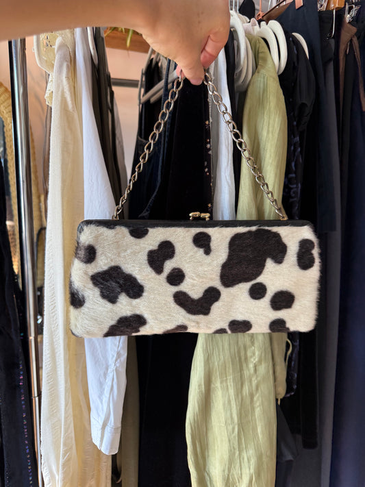 Ingber vintage faux fur clutch