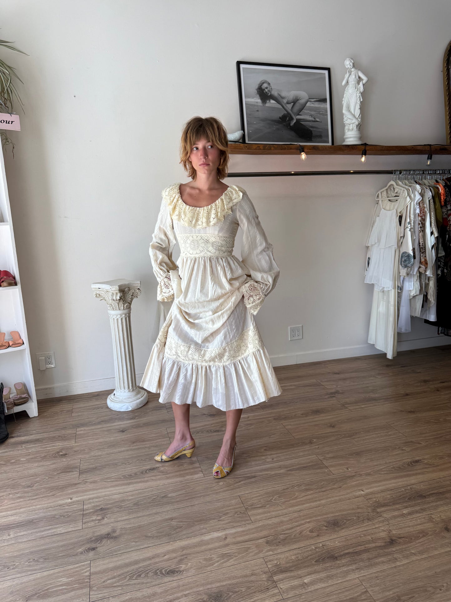 Joy Stevens 1970s Edwardian Style Dress