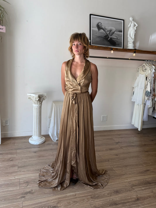 Rachel Zoe Silk Halter Wrap Dress