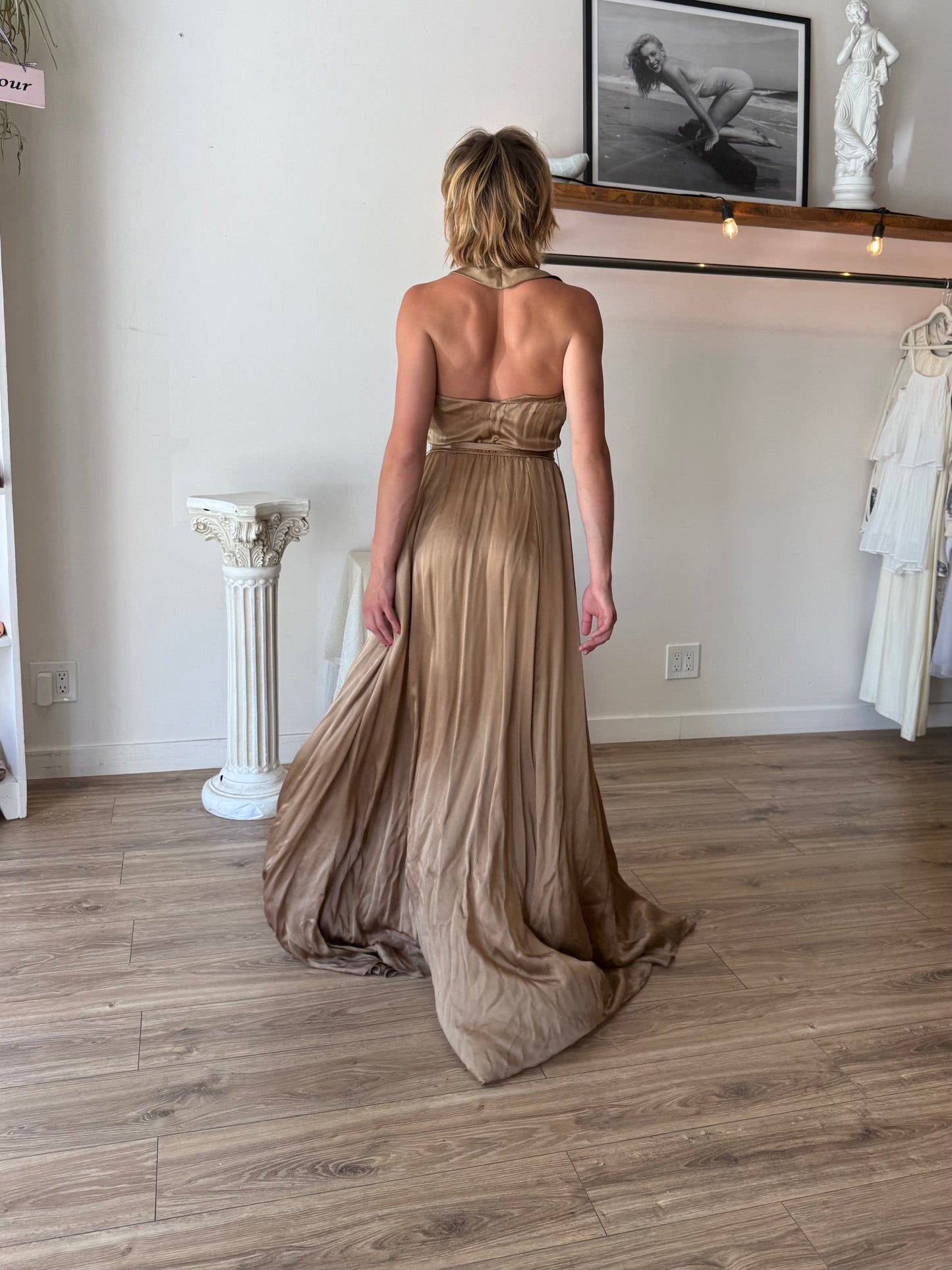 Rachel Zoe Silk Halter Wrap Dress