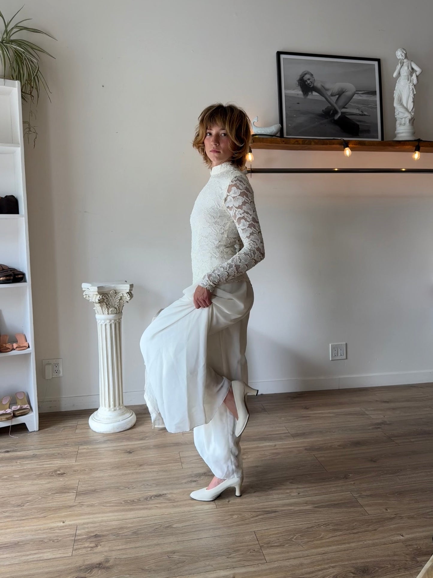 Frenze Bridal Cream Lace Jumpsuit