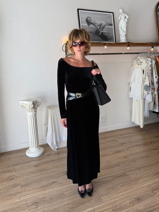 Eddie Bauer 90s velvet maxi dress