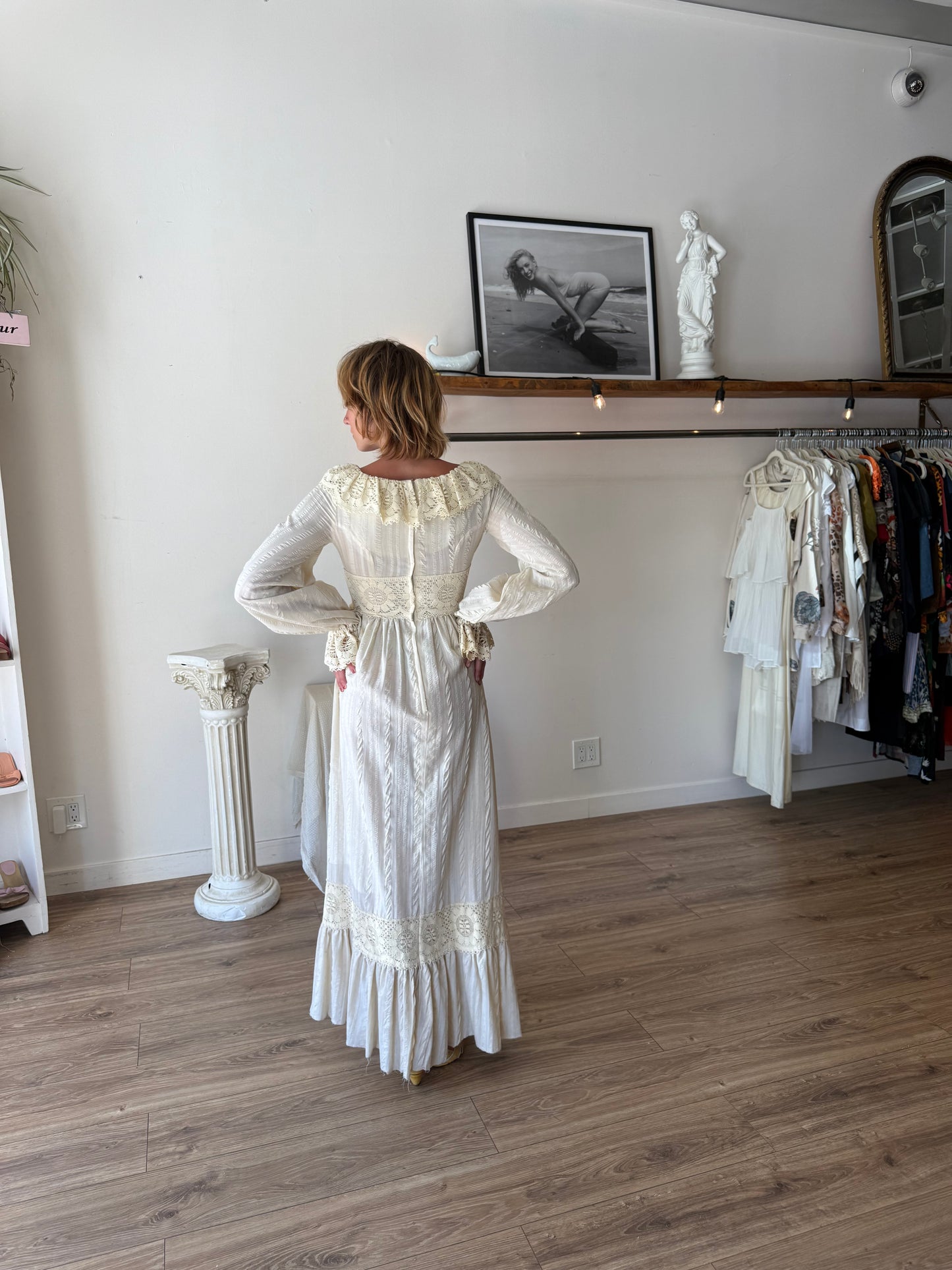 Joy Stevens 1970s Edwardian Style Dress
