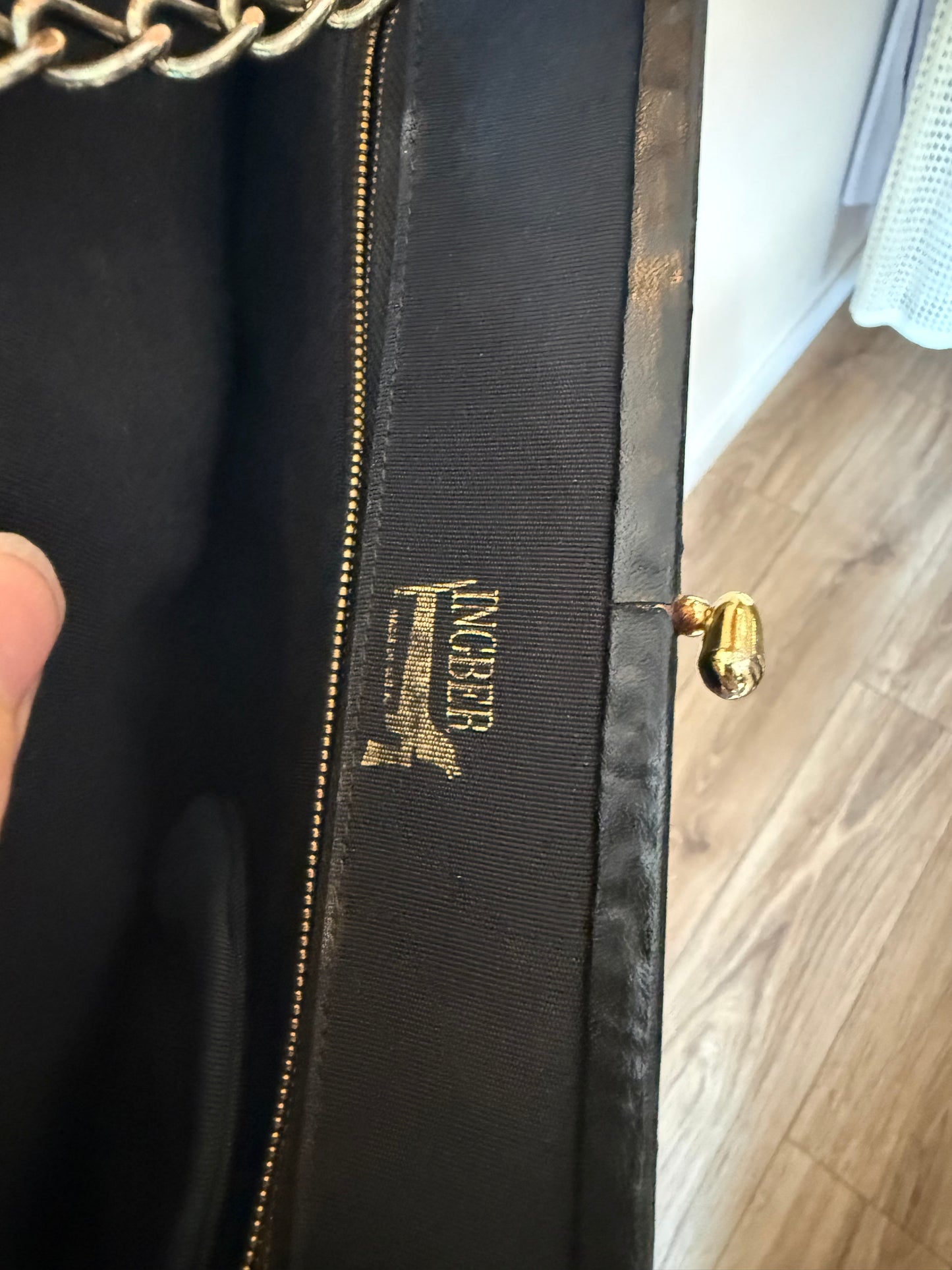 Ingber vintage faux fur clutch